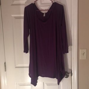 Plus size purple tunic